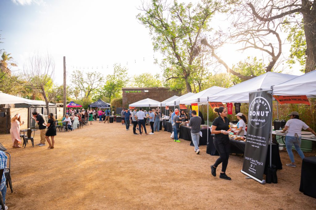 vendors at outdoor event venue, Ivy Hall Events